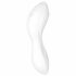 Satisfyer Curvy Trinity 5+ - vibratore intelligente 2in1 con stimolazione a onde d'aria (bianco) 