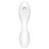 Satisfyer Curvy Trinity 5+ - vibratore intelligente 2in1 a onde d'aria (bianco)