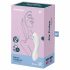 Satisfyer Curvy Trinity 5+ - vibratore intelligente 2in1 con stimolazione a onde d'aria (bianco) 