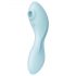 Satisfyer Curvy Trinity 5+ - vibratore intelligente 2 in 1 con onde d'aria (blu)