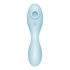 Satisfyer Curvy Trinity 5+ - Vibratore 2in1 intelligente con stimolazione a onde d'aria (blu) 