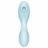 Satisfyer Curvy Trinity 5+ - Vibratore 2in1 intelligente con stimolazione a onde d'aria (blu) 