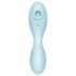 Satisfyer Curvy Trinity 5+ - vibratore intelligente 2 in 1 con onde d'aria (blu)