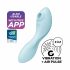 Satisfyer Curvy Trinity 5+ - Vibratore 2in1 intelligente con stimolazione a onde d'aria (blu) 