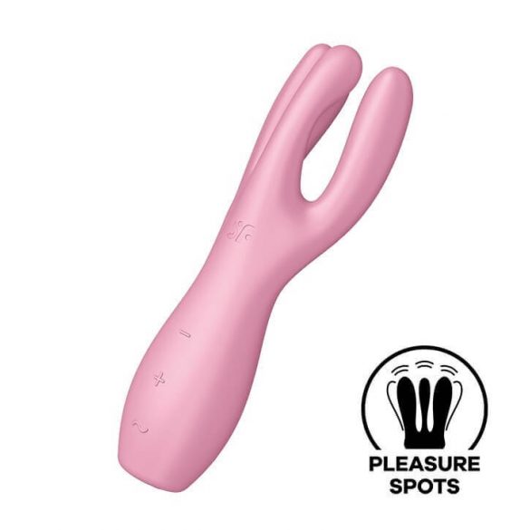 Vibratore per Clitoride Satisfyer Tre Piacere Ricaricabile (rosa) 