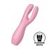 Vibratore per Clitoride Satisfyer Tre Piacere Ricaricabile (rosa) 