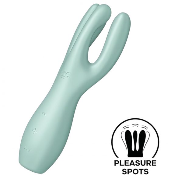 Satisfyer Threesome 3 - vibratore clitorideo ricaricabile (menta)