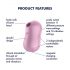 Satisfyer Cotton Candy - vibratore clitorideo a onde d'aria ricaricabile (viola)