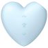 Satisfyer Cutie Heart - Vibratore clitorideo a onde d'aria ricaricabile (blu)