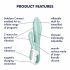 Satisfyer Coniglio Gonfiabile Intelligente 5 - vibratore ricaricabile con controllo da app (menta) 