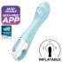 Satisfyer Air Pump Vibrator 5 - vibratore intelligente gonfiabile (blu)