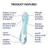 Vibratore Satisfyer con Pompa d'Aria 5 - vibratore ricaricabile e intelligente (blu) 