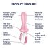 Satisfyer Air Pump Booty 5 - vibratore anale ricaricabile e gonfiabile intelligente (rosa) 