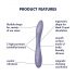 Satisfyer G-spot Flex 2 - vibratore ricaricabile e impermeabile per il punto G (viola)