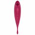 Satisfyer Twirling Pro - Vibratore per clitoride 2in1 intelligente ricaricabile (rosso) 