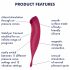 Satisfyer Twirling Pro - Vibratore per clitoride 2in1 intelligente ricaricabile (rosso) 