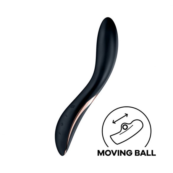 Vibratore per Punto G Satisfyer Rrrolling con perla rotante e ricaricabile (nero) 