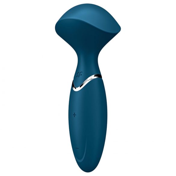 Satisfyer Mini Wand-er - vibratore massaggiante ricaricabile e impermeabile (blu)