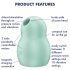 Satisfyer Pro To Go 1 - stimolatore clitorideo a onde d'aria ricaricabile (menta)