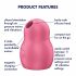 Satisfyer Pro To Go 1 - stimolatore clitorideo a onde d'aria ricaricabile (rosso)