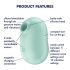 Satisfyer Pro To Go 2 - stimolatore del clitoride a onde d'aria ricaricabile (menta)