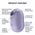 Satisfyer Pro Portatile 2 - Stimolatore clitorideo a onda d'aria con vibrazione ricaricabile (viola) 