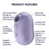 Satisfyer Pro To Go 2 - stimolatore clitorideo a onde d'aria ricaricabile (viola)