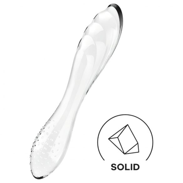 Satisfyer Dazzling Crystal 1 - Dildo in vetro a doppia estremità (trasparente)