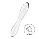 Satisfyer Dazzling Crystal - Double-Ended Glass Dildo (Clear) 