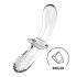 Satisfyer Double Crystal - Dildo in vetro a doppia estremità (trasparente)