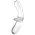 Satisfyer Double Crystal - Dildo in vetro a doppia estremità (trasparente)