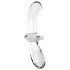 Satisfyer Double Crystal - Dildo in vetro a doppia estremità (trasparente)