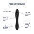 Satisfyer Dazzling Crystal 1 - Double-ended Glass Dildo (Black) 