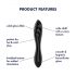 Satisfyer Dazzling Crystal 1 - Dildo in vetro a doppia estremità (nero)