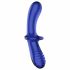 Dildo di Vetro Ipoallergenico Satisfyer Double Crystal con Doppia Estremità Utilizzabile (Blu) 