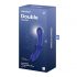 Dildo di Vetro Ipoallergenico Satisfyer Double Crystal con Doppia Estremità Utilizzabile (Blu) 