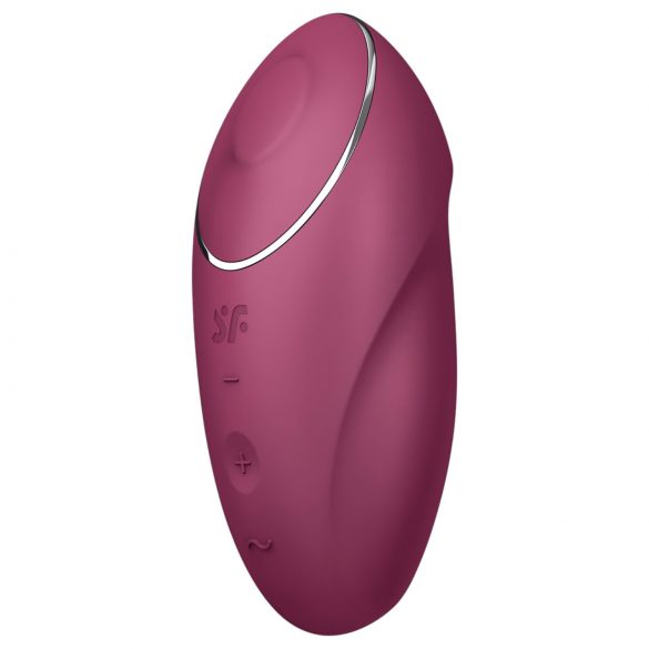 Satisfyer Tap & Climax 1 - Vibratore e stimolatore clitorideo 2 in 1 (rosso)