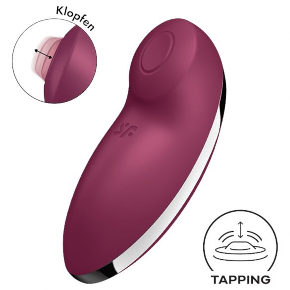 Satisfyer Tap & Climax 2 - 2in1 stimolatore clitoride e vibratore (rosso)