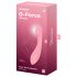 Satisfyer G-Force - vibratore ricaricabile resistente all'acqua per punto G (rosa)