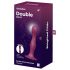 Satisfyer Double Ball-R - dildo appesantito con base a ventosa (rosso)