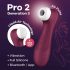 Satisfyer Pro 2 Generazione 3 - Vibratore clitorideo a onda d'aria e controllo smart (borgogna)