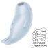 Stimolatore Clitorideo Satisfyer Seal You Soon a Onde di Pressione e Vibrazione Ricaricabile (Blu) 