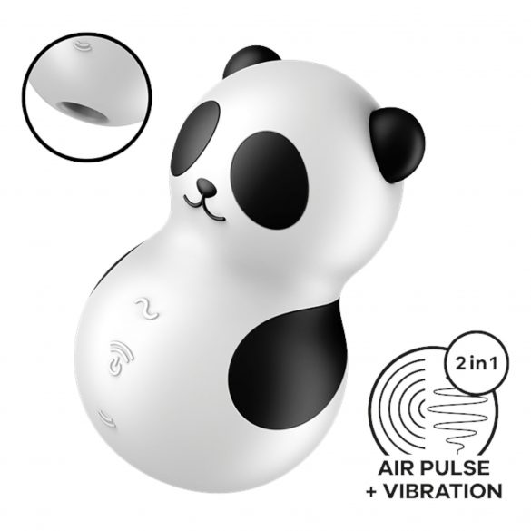 Satisfyer Pocket Panda - stimolatore clitorideo a onde d'aria (nero)