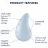 Satisfyer Dew Drop - Vibratore clitorideo ricaricabile e impermeabile (blu) 