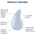 Satisfyer Dew Drop - vibratore clitorideo ricaricabile e impermeabile (blu)