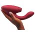 Garanzia di Orgasmo 100% Womanizer Duo 2 - Stimolatore Punto G e Clitorideo Impermeabile (Rosso) 