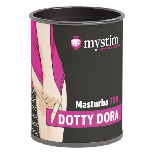 Mystim MasturbaTIN Dotty Dora - masturbatore puntinato (bianco)