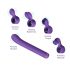 Magic Stick - vibratore con braccio clitoride rimovibile (viola)