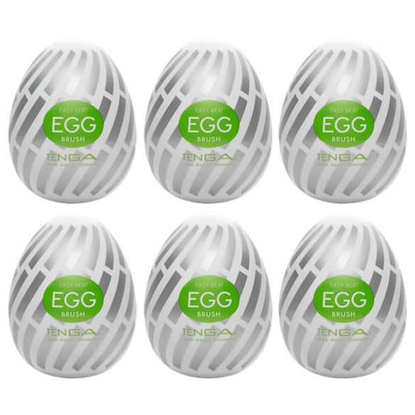 TENGA Egg Brush - Set di 6 Masturbatori a Forma d'Uovo