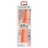 Dillio Wild Thing - dildo scanalato con base a ventosa (19 cm) - arancione